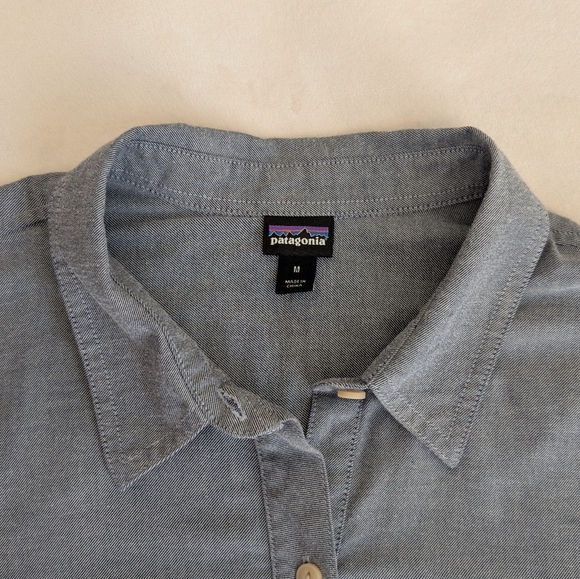 Patagonia Women's Top Tunic Grey Organic Cotton Blend Long Sleeve Size M - Picture 8 of 16